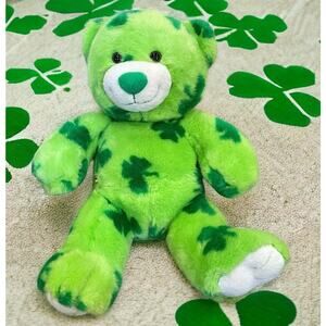 Build A Bear BEARY LUCKY GREEN SHAMROCK Teddy Bear Plush St. Patrick’s Day EUC